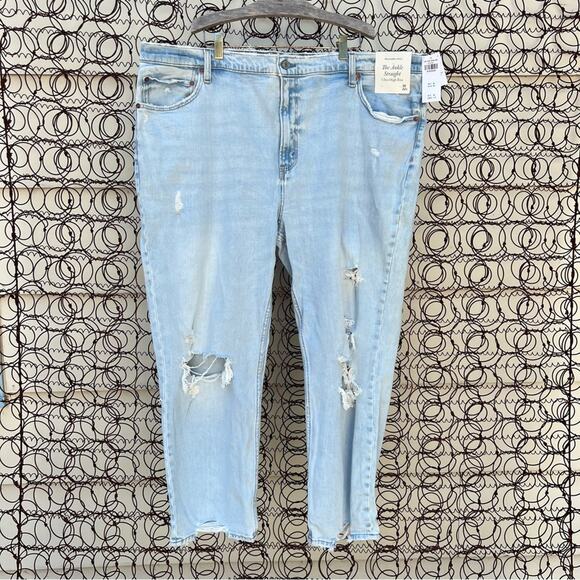 Abercrombie & Fitch The Ankle Straight Ultra High Rise Jeans NWT 36/22R - Picture 1 of 9